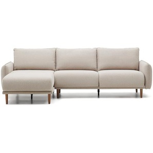 Kave Home - Carlota 3-Sitzer-Sofa mit Chaiselongue rechts/links beige 262 cm