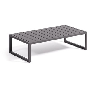 Kave Home - Couchtisch Comova 100% outdoor aus Aluminium schwarz 60 x 114 cm