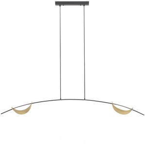 Kave Home - Deckenlampe Anatolia aus Metall mit schwarzem Finish und Detail in Gold