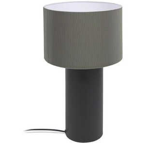 Kave Home - Domicina Tischlampe aus Metall schwarz und grau