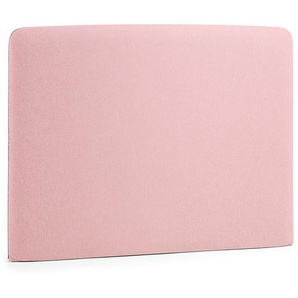 Kave Home - Dyla Bettkopfteil mit abnehmbarem Bezug rosa fÃ¼r Bett von 90 cm