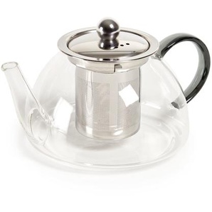 Kave Home - Eulalia Teekanne aus grauem und transparentem Glas