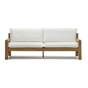 Kave Home - Forcanera 3-Sitzer-Sofa aus massivem Teakholz 211 cm