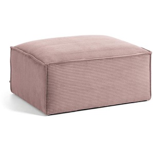 Kave Home - FuÃŸablage Blok breiter Cord rosa 90 x 70 cm