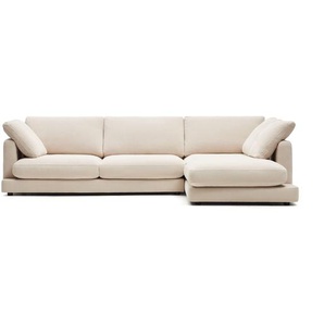 Kave Home - Gala 4-Sitzer-Sofa mit Chaiselongue rechts beige 300 cm