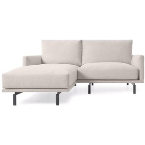 Kave Home - Galene 3-Sitzer Sofa beige mit Chaiselongue links 214 cm