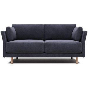 Kave Home - Gilma 2-Sitzer-Sofa blau mit Beinen naturfarben 170 cm FR