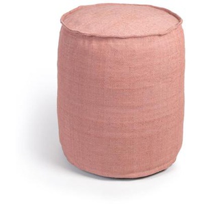 Kave Home - Isaura runder Puff 100% PET terrakotta Ã˜ 40 cm