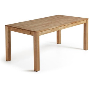 Kave Home - Isbel ausziehbarer Tisch 180 (260) x 90 cm aus massivem Eichenholz