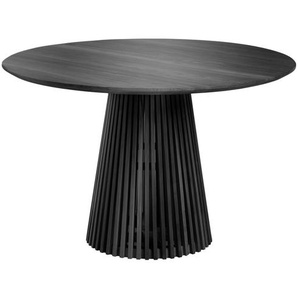 Kave Home - Jeanette runder Tisch aus massivem schwarzem Mindiholz Ã˜ 120 cm