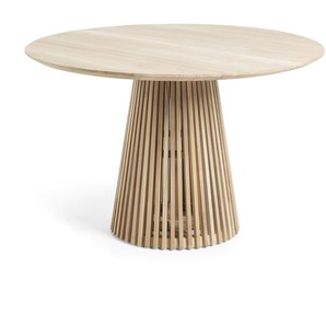 Kave Home - Jeanette runder Tisch aus massivem Teakholz Ã˜ 120 cm
