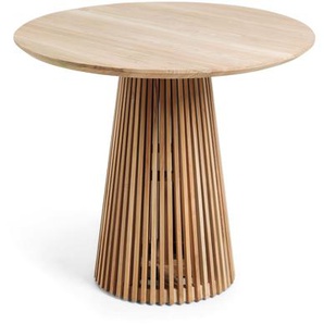 Kave Home - Jeanette runder Tisch aus massivem Teakholz Ã˜ 90 cm