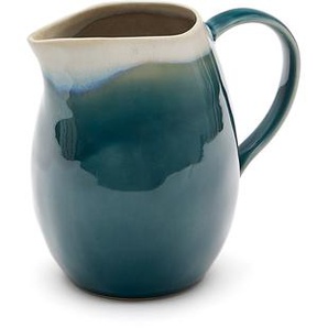 Kave Home - Keramik-Krug Sanet Blau und WeiÃŸ