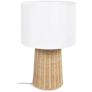 Kave Home - Kimjit Tischlampe aus Rattan mit natürlichem Finish