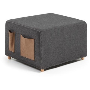 Kave Home - Kos Pouf-Bett dunkelgrau 70 x 60 (180) cm