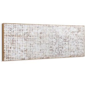 Kave Home - Kron Bettkopfteil aus massivem Mangoholz und Kokosnussschalen für Bett von 180 cm