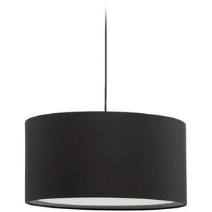 Kave Home - Lampenschirm für Deckenleuchte Santana in Schwarz mit Diffusor in Weiß Ø 40 cm