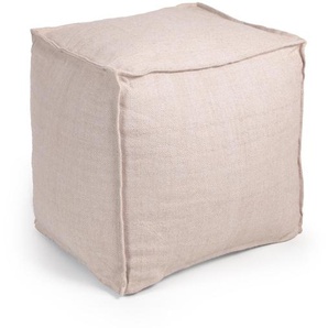 Kave Home - Leeith Puff 100% PET beige 40 x 39 cm