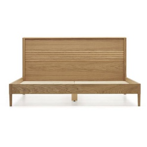 Kave Home - Lenon Bett aus Eichenholz und Eichenfurnier für Matratze von 180 x 200 cm FSC Mix Credit