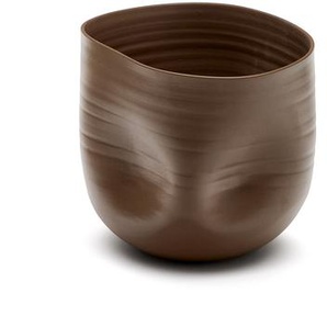 Kave Home - Macarelleta Vase aus Keramik in Dunkelbraun Ø 21 cm