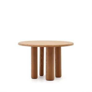 Kave Home - Mailen runder Tisch aus Eschenfurnier mit natürlichem Finish Ø 120 cm