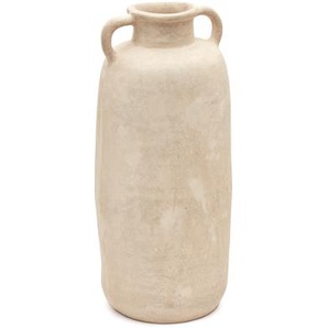 Kave Home - Miley Vase aus Pappmaché in Beige 64,5 cm