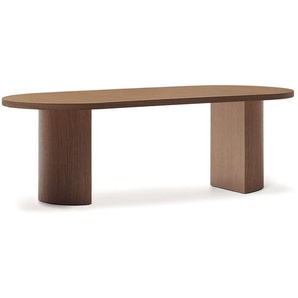 Kave Home - Nealy Tisch aus Nussbaumfurnier mit naturfarbenem Finish 240 x 100 cm