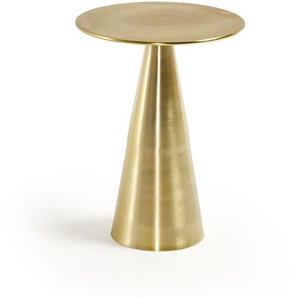 Kave Home - Rhet Beistelltisch aus Metall mit Finish in Gold Ø 39 cm