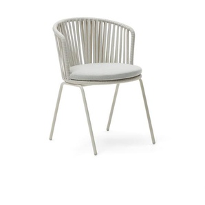 Kave Home - Saconca Outdoor Stuhl aus Seil und verzinktem Stahl in Grau