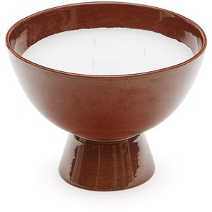 Kave Home - Sapira Kerze aus Keramik in Braun Ã˜ 20 cm