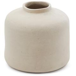Kave Home - Serina Vase aus PappmachÃ© weiÃŸ 27 cm