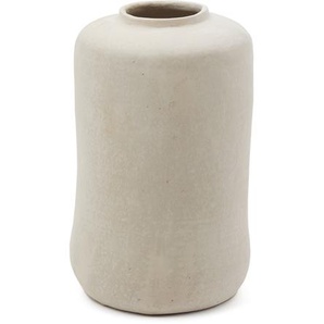 Kave Home - Serina Vase aus PappmachÃ© weiÃŸ 34 cm