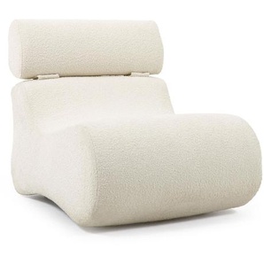 Kave Home - Sessel Club mit Bouclé-Stoff in Weiß