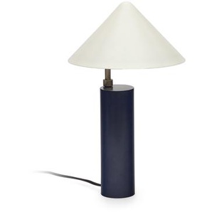 Kave Home - Shiva Tischlampe aus Metall in Blau und Weiß 25 cm UK Adapter