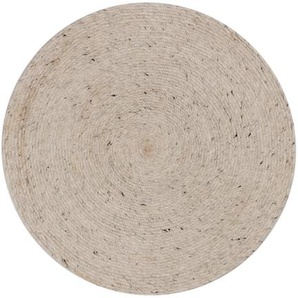 Kave Home - Takashi runder Teppich 100% Wolle grau Ã˜ 150 cm