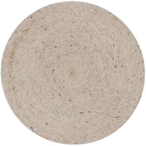 Kave Home - Takashi runder Teppich 100% Wolle grau Ø 150 cm