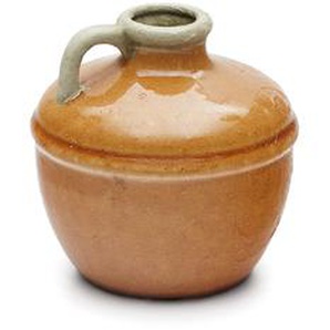 Kave Home - Tamariu Vase aus Keramik in Senfgelb 16 cm