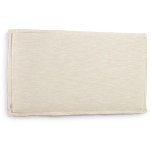 Kave Home - Tanit Bettkopfteil mit abnehmbarem Bezug aus Leinen weiß für Bett von 200 cm