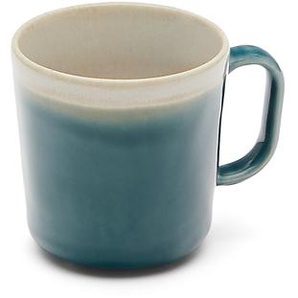 Kave Home - Tasse Sanet gross aus Keramik in Blau und Weiss