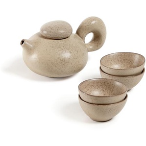 Kave Home - Teeservice Tersilia aus Keramik braun