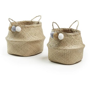 Kave Home - Thai 2er-Set Körbe, naturbelassen