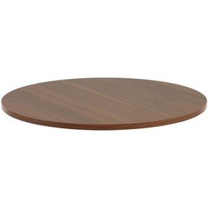 Kave Home - Tiaret runde Tischplatte aus Melamin mit Nussholzoptik Ã˜ 70 cm