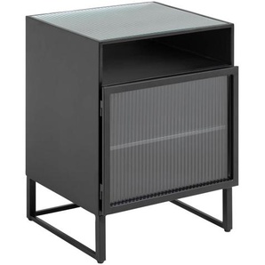 Kave Home - Trixie Nachttisch Stahl mit schwarzem Finish 45 x 58 cm