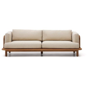 Kave Home - Turqueta 3-Sitzer-Sofa aus massivem Teakholz 100 % FSC 230 cm