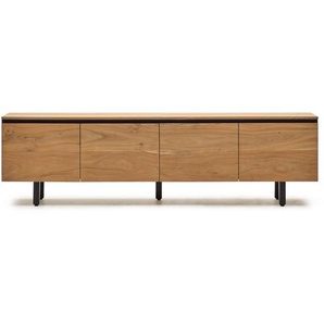 Kave Home - Uxue TV-Möbel 4-türig aus massivem Akazienholz mit natürlichem Finish 200 x 58 cm