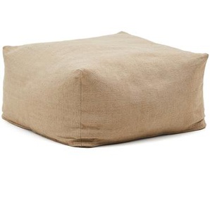 Kave Home - Vedell Puff 100 % PET beige 60 x 60 cm