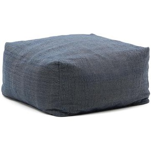 Kave Home - Vedell Puff 100 % PET blau 60 x 60 cm