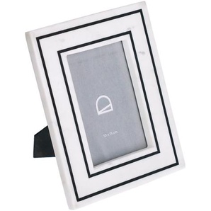 Kave Home - Vittoria Bilderrahmen aus schwarzem und weiÃŸem Marmor 23 x 18 cm