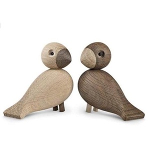 Kay Bojesen Lovebirds oaksmoked oak 1 Pair