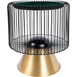 Kayoom Beistelltisch Malibu 125, Runde Platte aus original Marmor, pflegeleicht (1-St), ø-Marmorplatte: ca. 40 cm, angesagtes Metalldesign, pflegeleicht